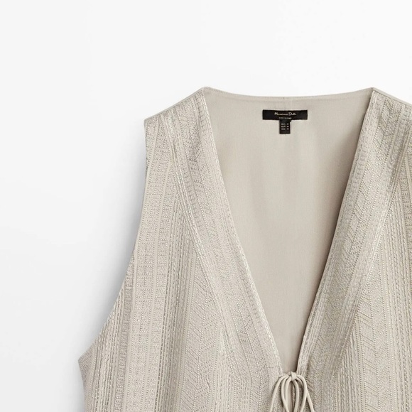 MOSSIMO DUTTY METALLIC THREAD VEST WITH EMBROIDERY - Picture 2 of 16